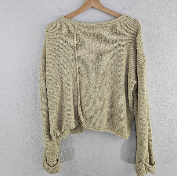 Free People Anthropologie by the fire cozy pullover oversized boxy sweater Small - Picture 4 of 7